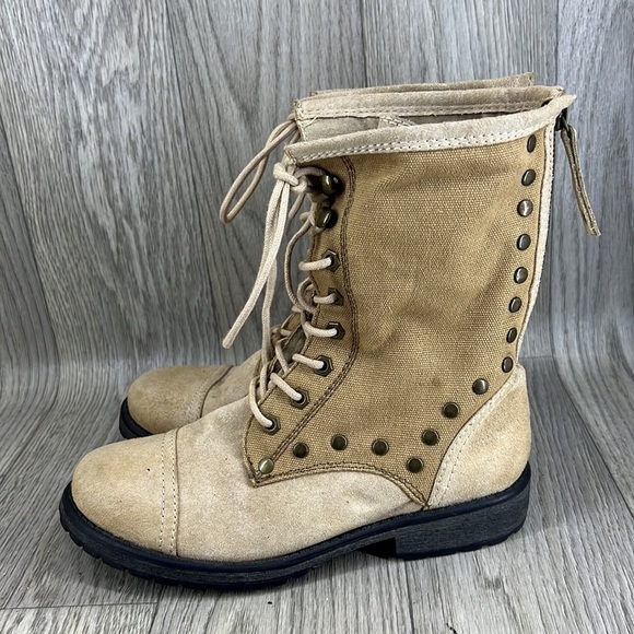 Roxy Concord Lace Up Canvas Boots - Picture 4 of 11